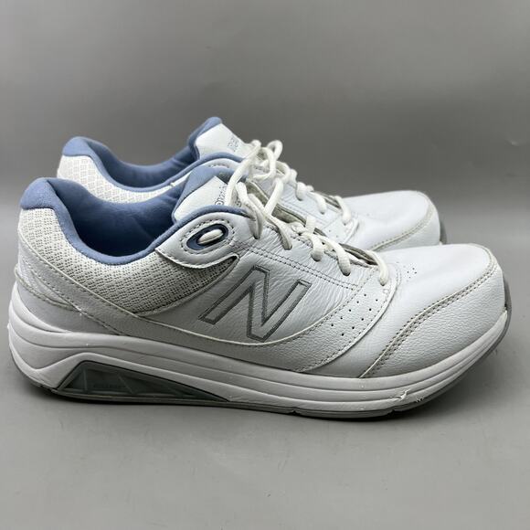 New Balance 928v3 Walking Shoes Women Size 10 White Blue Leather Comfort Sneaker - Picture 1 of 9